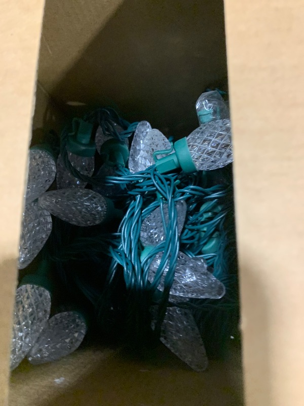 Photo 1 of C9 LED Christmas Lights Outdoor, 81 Feet 100 LED String Light with Timer & 8 Lighting Mode, Waterproof Commercial Grade Christmas Tree Lights for Outside Indoor Roofline Patio, Pure White|2 Pack