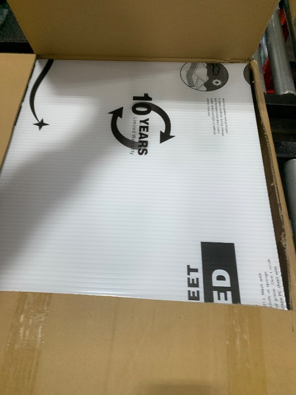 Photo 1 of Polycarbonate Greenhouse Panels 12-Pack - Waterproof Polycarbonate Sheets - Twin Wall Green House Panels - UV Protection Corrugated Plastic Roofing Panel - Clear Roof Sheet (4'X2'X0.32'')