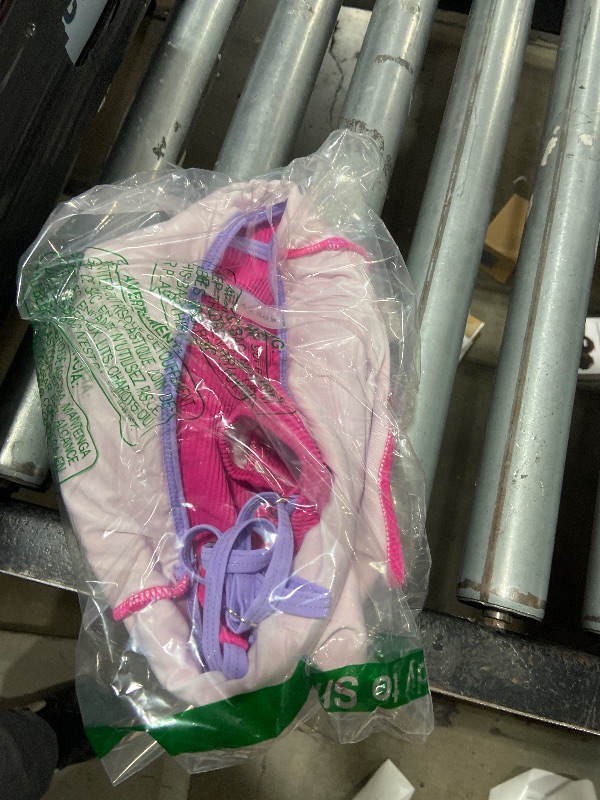 Photo 1 of BMJL Women's High Waisted Bikini Ribbed Two Piece Swimsuit High Cut Color Block Adjustable Straps Bathing Suit(S,Hot Pink)