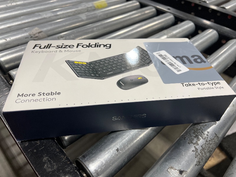 Photo 1 of Foldable Keyboard and Mouse, Samsers Folding Bluetooth Keyboard Combo, 2.4G + BT5.0 x 2, Full-Size Portable Travel Keyboard & Rechargeable Wireless Mouse for Windows Android iOS Mac OS, Blue