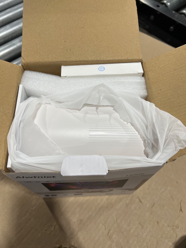 Photo 1 of ?Electric Focus?Mini Projector with WiFi 6 and Bluetooth 5.4, Smart Portable Projector 4k Support, 5W Soundbase Speaker, Auto Keystone 180° Rotation, Home Outdoor Movie Proyector HY300Ultra