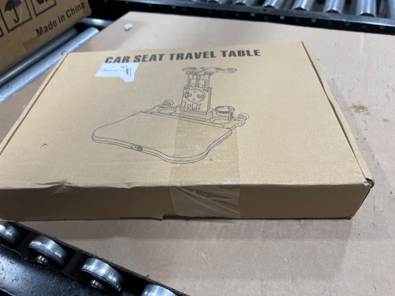 Photo 1 of Car Back Seat Tray Table - Stable Foldable Auto Backseat Food Trays Desk for Rear Passenger Road Trip Eating & Work, Multifunctional Adjustable Travel Tray with Phone Drink Holder for Laptop iPad