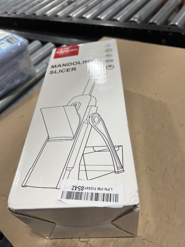 Photo 1 of SupMaKin Safe Mandoline Slicer for Kitchen, Potato Slicer for Chips, Vegetable & Food Slicer,Thickness Adjustable 0.1-8 mm, Kitchen Faster Slice Artifact White (Only Slice)