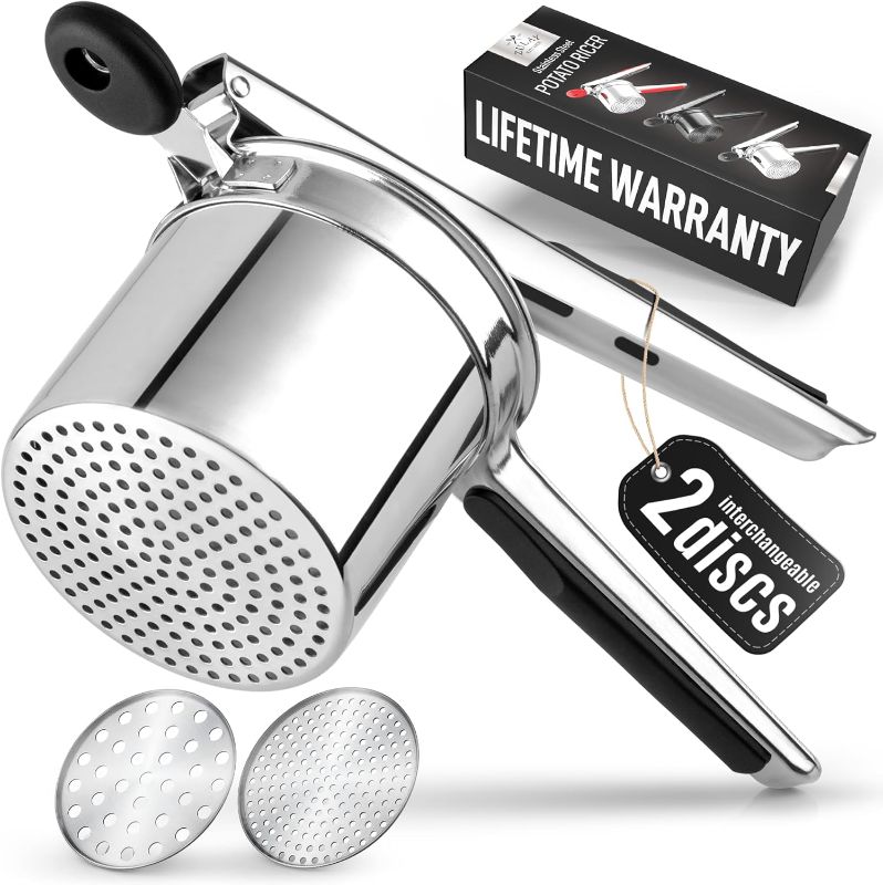 Photo 1 of 
Zulay Kitchen Premium Large 15oz Potato Ricer, Heavy Duty Professional Stainless Steel Potato Masher and Ricer Kitchen Tool, Press and Mash Kitchen Gadget -