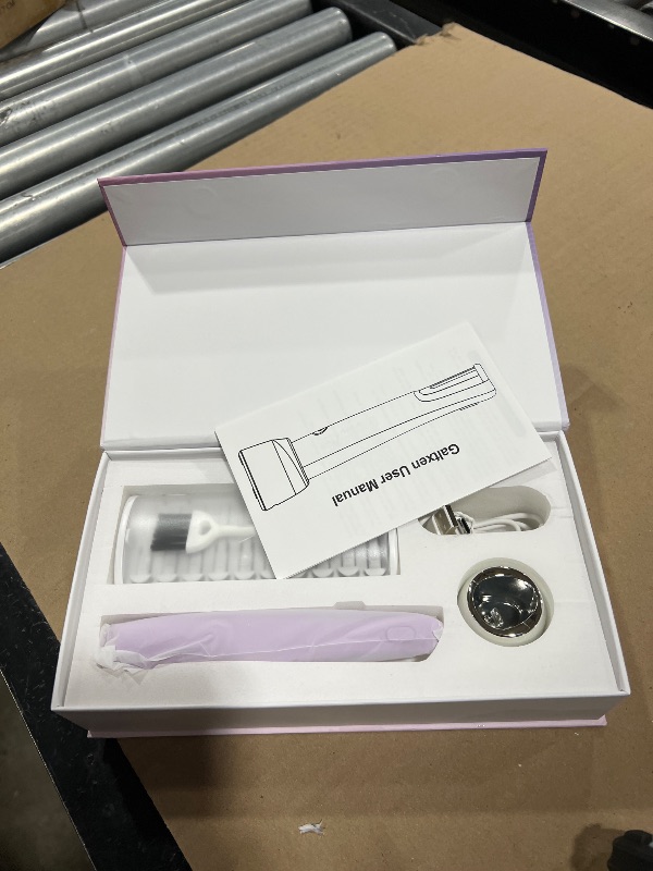 Photo 1 of Sonic Dermaplaning Tool for Women, Rechargeable Face Dermaplane Razor Sonic Edge Technology for Facial Hair, Exfoliating and Peach Fuzz, 10 Refill Blades Purple