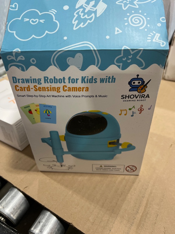 Photo 1 of Interactive Drawing Robot with Cards | Educational Painting Robot Toy with 100 Drawing Cards & Markers, Rechargeable Art Robots for Boys and Girls, STEM Creative Learning Gift 