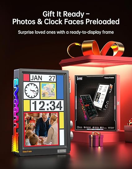 Photo 1 of Divoom TimesFrame – 10.1" WiFi 6 Digital Picture Frame & Smart Desk Display, No Subscription | 64GB | Send Photos, Videos & AI Styles + Live Widgets (Weather, Calendar, etc)–Perfect Personalized Gift