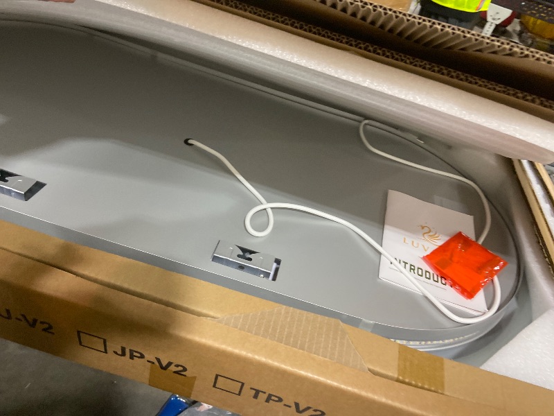 Photo 1 of LUVODI Lighted LED Bathroom Mirror: 48x24IN Wall Mounted Dimmable 3 Colors Makeup Mirror with Bright Back Lit - Smart Mirror Anti Fog with Touch Switch Memory Function for Restroom Bedroom Living Room