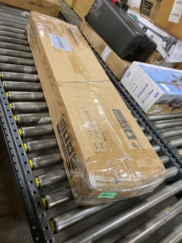 Photo 1 of Celaform Console Table for Entryway, 47.2 Inch Long Sofa Table Behind Couch, Farmhouse Wood Style Accent Foyer Entrance Tables for Living Room, Hallway, Easy Assembly (Rustic Brown)