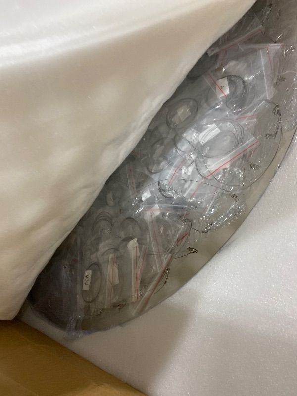 Photo 1 of WECHAET Modern Crystal Staircase Chandelier, Foyer Large Chandeliers for High Ceilings Entryway Hallway Entrance Living Room, Foyer Lighting Fixtures, D31.5'' x H94.5''