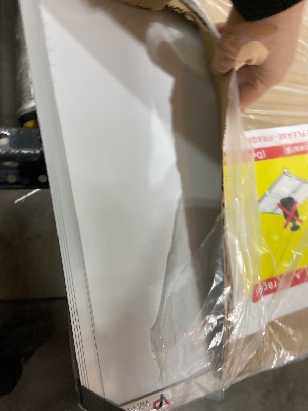 Photo 1 of VIZ-PRO Dry Erase Board/Magnetic Whiteboard, 72 x 40 Inches, Large Wall Mounted Board for School Office and Home