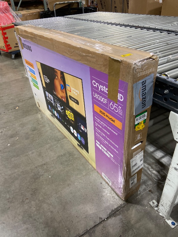 Photo 1 of Samsung 65-Inch Class Crystal UHD U8000F 4K Smart TV (2025 Model) Endless Free Content, Crystal Processor 4K, MetalStream Design, Knox Security, Alexa Built-in