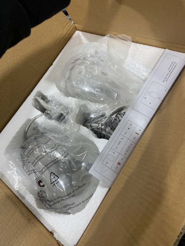 Photo 1 of SADUENFR Glass Pendant Lights Kitchen Island 2 Pack, Brushed Nickel Pendant Light Fixtures with Hand-Blown Clear Glass, Modern Hanging Light for Kitchen Sink Dining Room Bedroom, E26