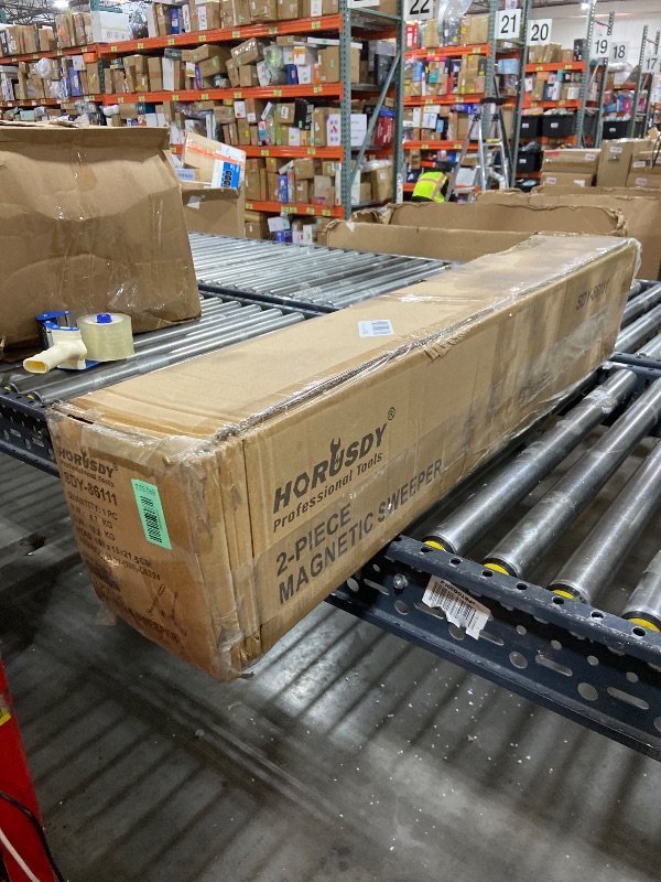 Photo 1 of HORUSDY 36-Inch Rolling Magnetic Sweeper with Wheels | 40-Inch Telescoping Magnetic Pickup Tool | Adjustable Handle | 55-Pound Capacity Heavy-Duty Magnet to Pick Up Nails