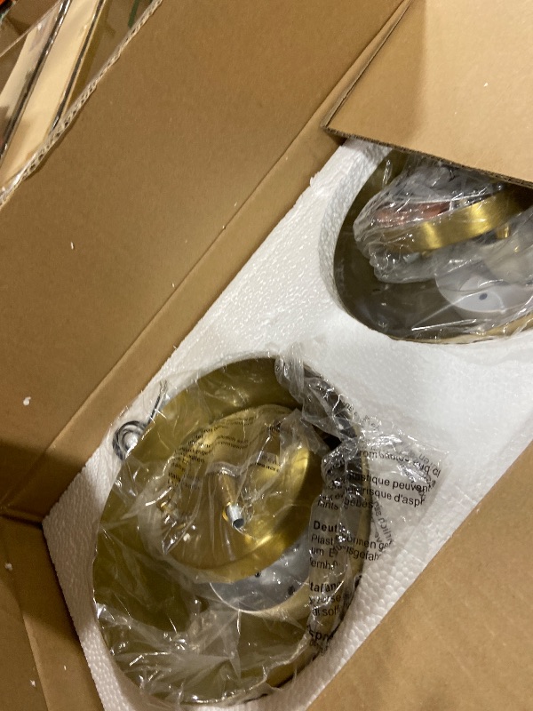 Photo 1 of LMS 2-Pack Brushed Gold Pendant Lights, Modern Pendant Light with Milky Globe Glass Shade, Adjustable Hanging Lighting Rod for Kitchen Island Dining Room Bedroom, LMS-186BG2PK