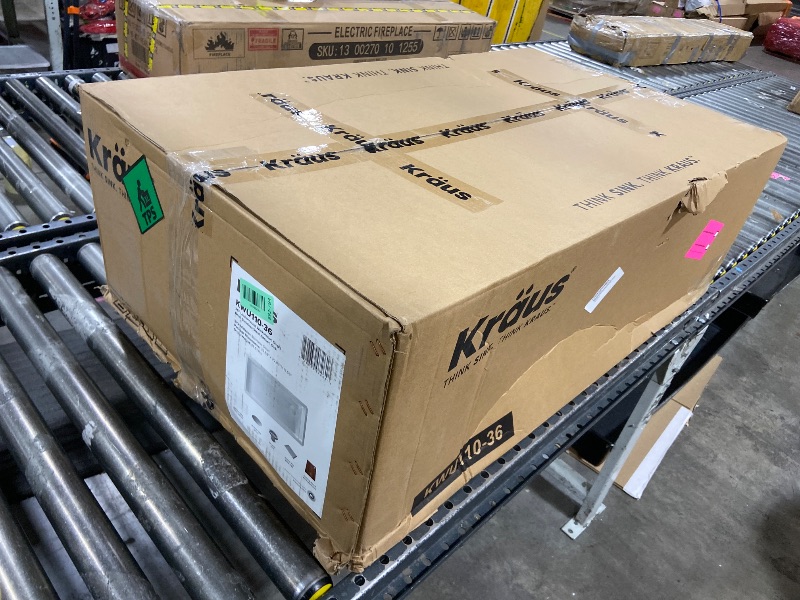 Photo 1 of KRAUS Kore 36-Inch Undermount Workstation 16 Gauge Single Bowl Stainless Steel Kitchen Sink with Accessories, KWU110-36