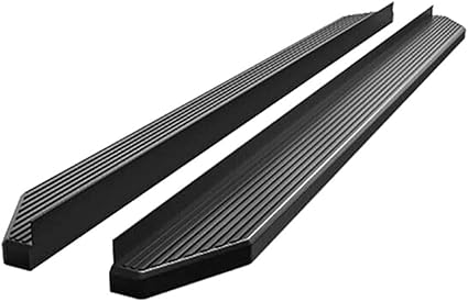 Photo 1 of Black Running Boards Style for F450/F350/F250 SuperDuty Cab Package: Pair of Side Steps + Mounting Brackets Kit&Instruction 6061 Aircraft Aluminum 2-Pieces IB-FR010H