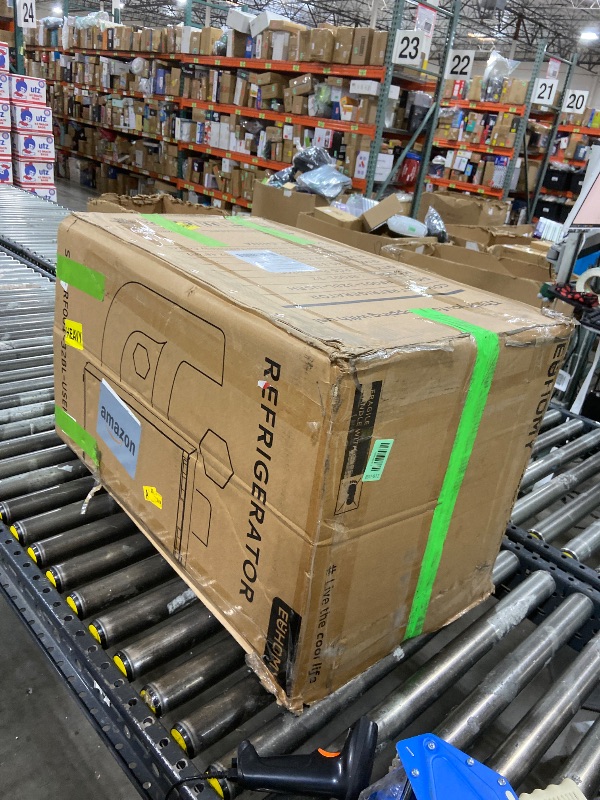 Photo 1 of 17.5 in 3.2 cu. ft. Mini Refrigerator with Freezer, Reversible Door, Dual-Zone Control and LED in Black