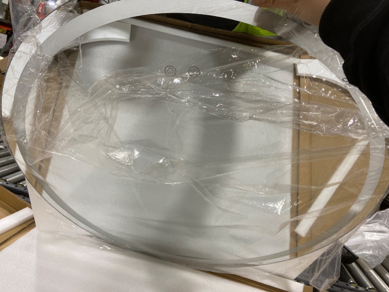 Photo 1 of WallBeyond LED Bathroom Mirror with Lights, 32'' Round Light Up Bathroom Mirror for Wall with Front and Backlit, Anti Fog Led Mirror for Bathroom, 3 Colors and Dimmable Light