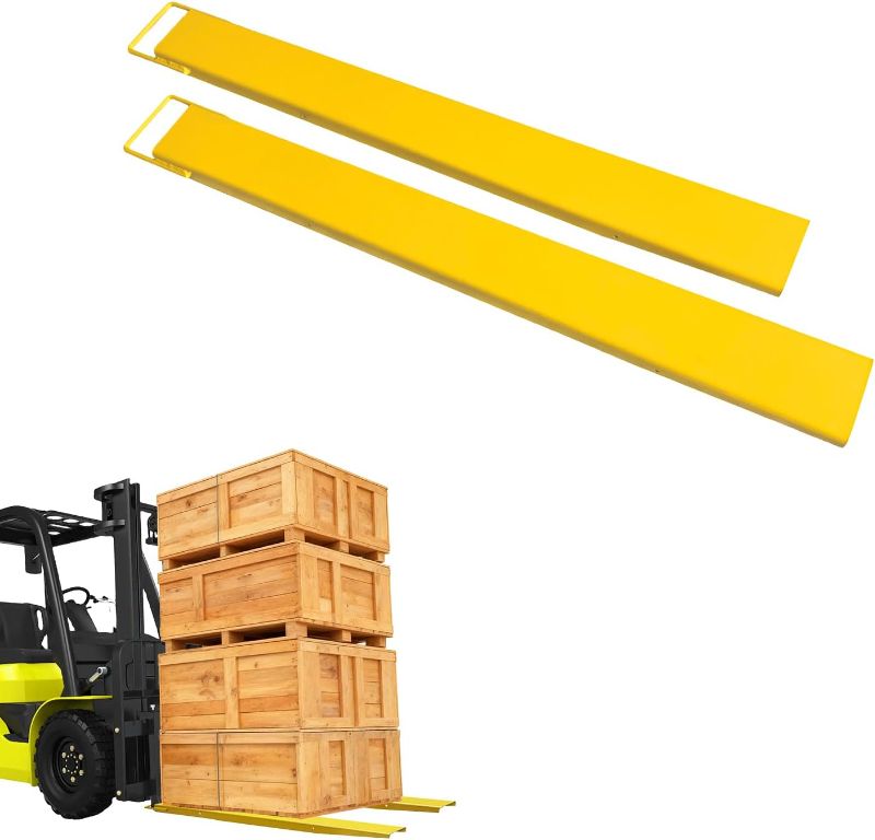 Photo 1 of 72 Inch Forklift Extensions, 5500 LBS Capacity, 5.5 Inch Width Heavy Duty Pallet Fork Extenders for Forklift & Skid Steer Loaders