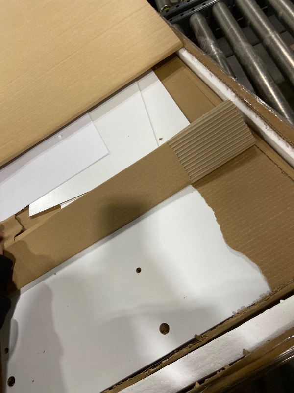 Photo 1 of Palimder Vanity Desk with Mirror and Light, Large Drawer and Three Level Storage Dresser, 3 Lighting Modes Adjustable Brightness, Bedroom Dressing Table (White)