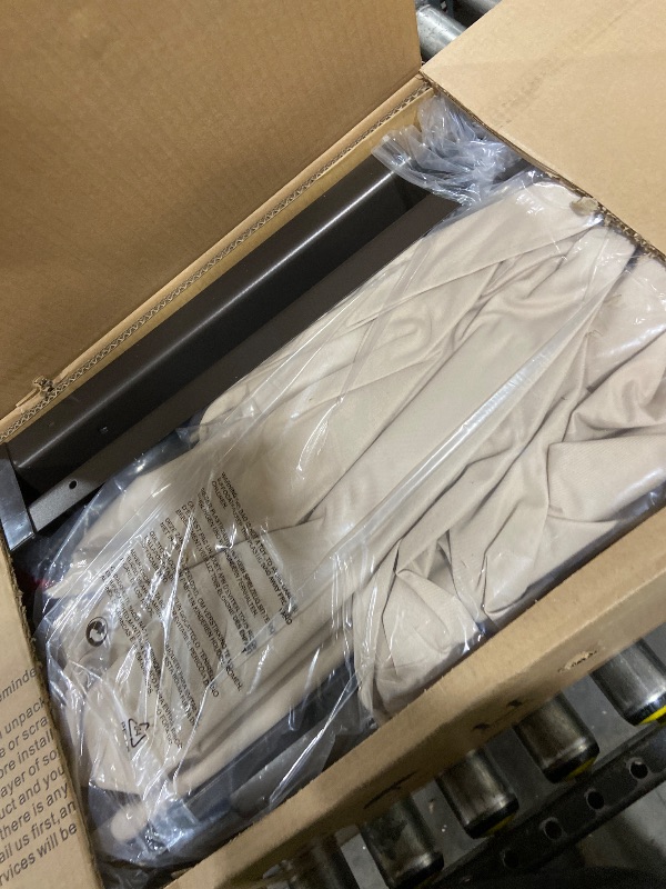 Photo 1 of 9' X 12' Cantilever Patio Umbrella 360°Rotation Rectangular Outdoor Large Offset Umbrellas Double Top Heavy Duty Windproof for Garden Deck Pool Backyard, Beige