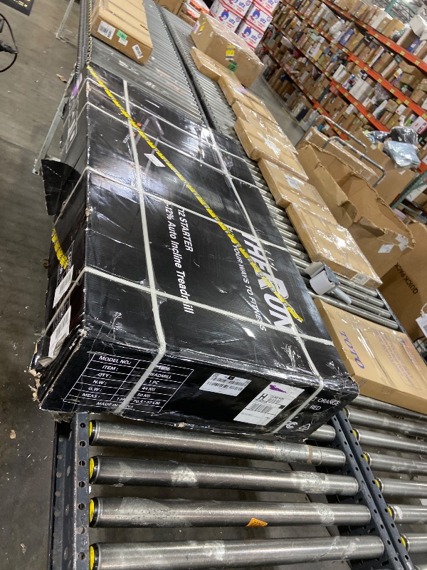 Photo 1 of THERUN Incline Treadmill, 0-12% Auto Incline Treadmill for Running and Walking, 300 lbs Weight Capacity, Wide Belt,3.0HP,18" LED Screen, 2 Layers Shock-Absorbing Red