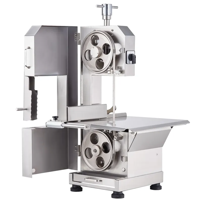 Photo 1 of VEVOR Commercial Electric Meat Bandsaw, 2200W Stainless Steel Countertop Bone Sawing Machine, Workbeach 18.5" x 20.9", 0-7.1 Inch Cutting Thickness, Frozen Meat Cutter with 6 Blades for Rib Pork Beef