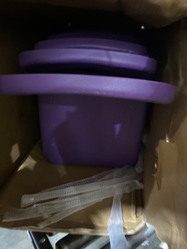 Photo 1 of FDP 16" School Stack Chair, Stacking Student Seat with Chromed Steel Legs and Ball Glides For In-Home Learning or Classroom - Purple (6-Pack), 10367-PU