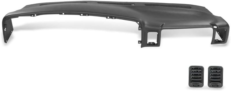 Photo 1 of Upper Dashboard Dash Cover Cap Compatible with Chevy Silverado GMC Sierra 1500 2500HD 3500 Chevy Avalanche Tahoe Suburban GMC Yukon XL 1999-2006 ABS Plastic Replacement Dash Cover Panel Dark Gray