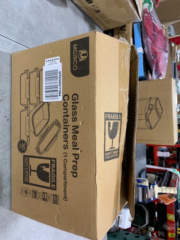 Photo 1 of [5-Packs, 30 Oz] Glass Meal Prep Containers with Snap Locking Lids Glass Food Containers,Airtight Lunch Container,Microwave, Oven, Freezer and Dishwasher