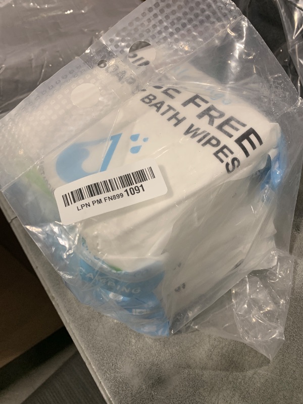 Photo 1 of 100 Pcs Body Wipes for Adults Bathing No Rinse, Bath Wipes Rinse Free Dry Shower Wipe for Adults. Soap Infused, Disposable Body Cloth for Elderly, Camping, Hiking, GYM & Travel (4 Pack)