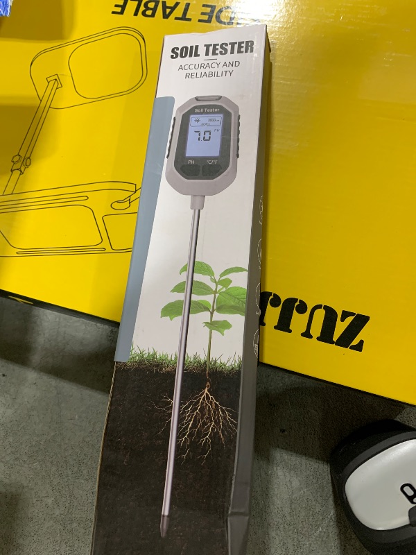 Photo 1 of YAMRON 4-in-1 Soil Moisture Meter, Digital Plant Temperature/Soil Moisture Test & PH Meter/Sunlight Intensity, Backlight LCD Display for Gardening, Farming and Outdoor Plants