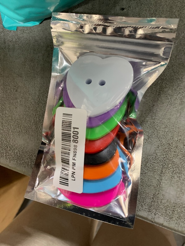 Photo 1 of 2 inch Big Buttons Heart Shape 2 Holes Multicolor for Decoration Crafts Making, Clothes Sewing DIY Projects, Scrapbook 8 Pcs