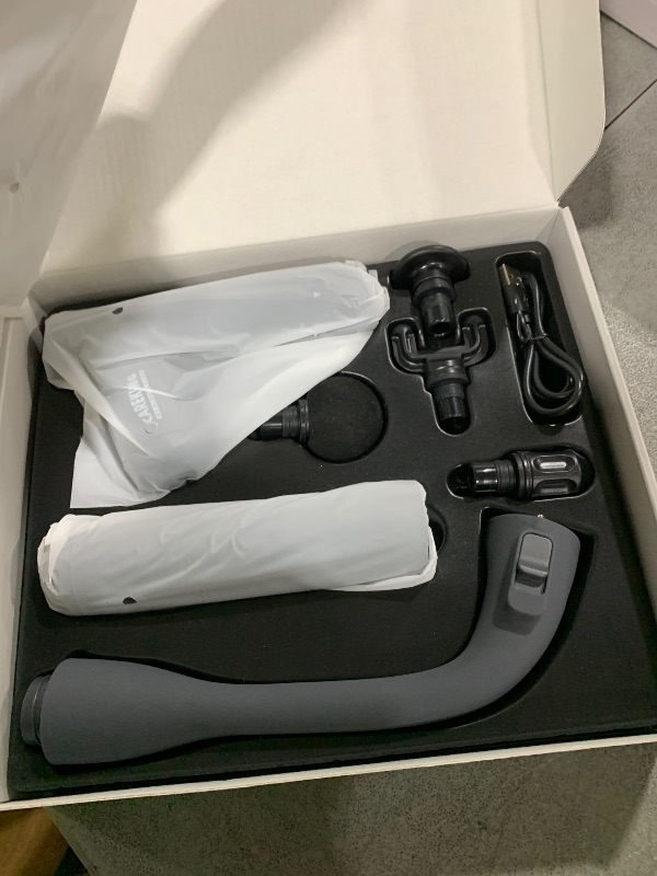 Photo 1 of CAREKING 3-in-1 Detachable Massage Gun Deep Tissue, Ergonomic Extension Handle Back Massager for Pain Relief, Portable Percussion Muscle Massager for Shoulder, Thigh, Waist & Neck