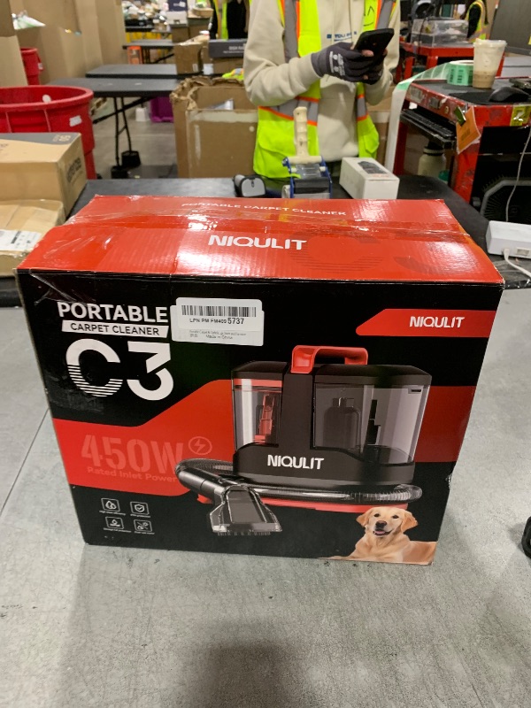 Photo 1 of Upholstery Cleaner Machine, 15Kpa Deep Clean for Carpet, Couch, Car Seats, Stairs, with Cleaner Solution, 1050ml Clean/500ml Dirty Water Tank, Lightweight Spot Cleaner Machine for Pets