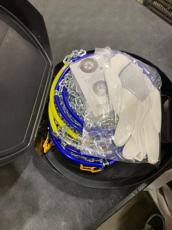 Photo 1 of Auto Tightening Snow Chains Tire Chains For Cars Suv Pickup Trucks - Auto Tightening 1 Min Quick Fit AND Easy Installation, Reusable Universal Emergency Traction Snow Chains - Set of 2?HKN170?