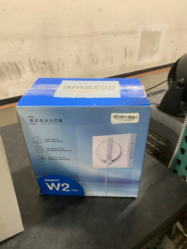 Photo 1 of ECOVACS WINBOT W2 PRO Window Cleaning Robot, 3 Nozzles Water Sprayer, 10-Level Protection System, Win-SLAM 4.0 Path Planning, Steady-Climbing System, Edge Detection, App Control