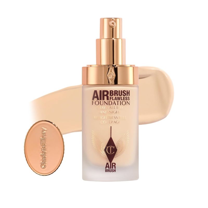 Photo 1 of Charlotte Tilbury Airbrush Flawless Matte Foundation - Full Coverage Liquid Makeup with a Natural-Matte Finish - Smoothes & Blurs Pores - Waterproof & Transfer Resistant