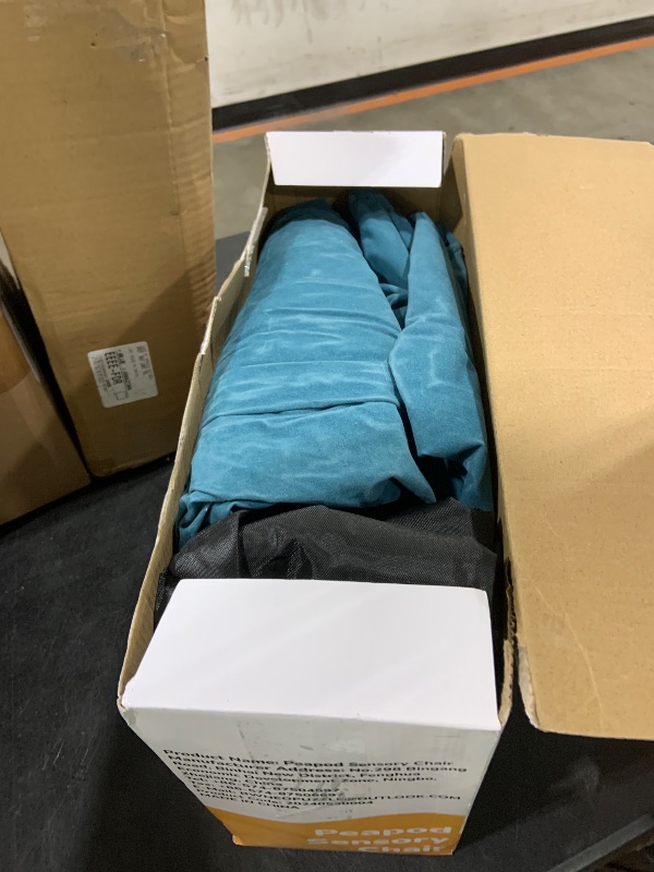 Photo 1 of Bmag Sensory Chair for Kids, Inflatable Peapod Canoe with Neck Pillow, 60" Sensory Pod Seating ADHD Toy Gift for Autistic Children, Includes Electric Air Pump, Blue