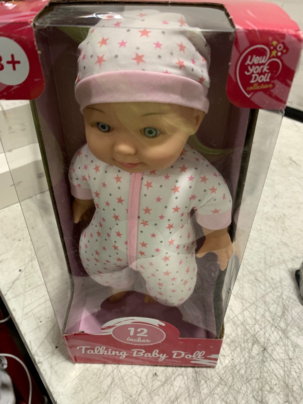 Photo 1 of 12 Inch Talking Baby Dolls for 3 Year Old Girls - Soft Body Interactive Baby Doll for Kids That Can Talk, Cry, Sing and Laugh - Makes 24 Cute Sounds