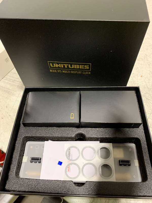 Photo 1 of Adventurers IPS Nixie Tube Clock, Creative Electronic DIY Nixie Tube Clock Simulation with 6-Bit IPS LCD Screen,12/24 Hours, RGB Backlit Desktop Decoration,Gifts for Decorating Rooms and Desks