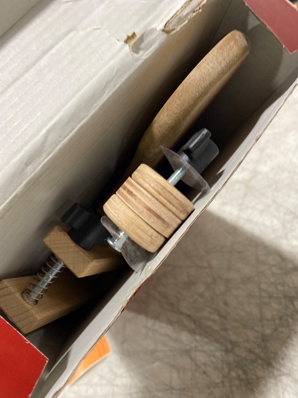 Photo 1 of Adjustable Embroidery Table Stand with Swivel Holder, Cross Stitch Hoop Stand, Embroidery Hoop Holder. Hand Polished Natural Wood