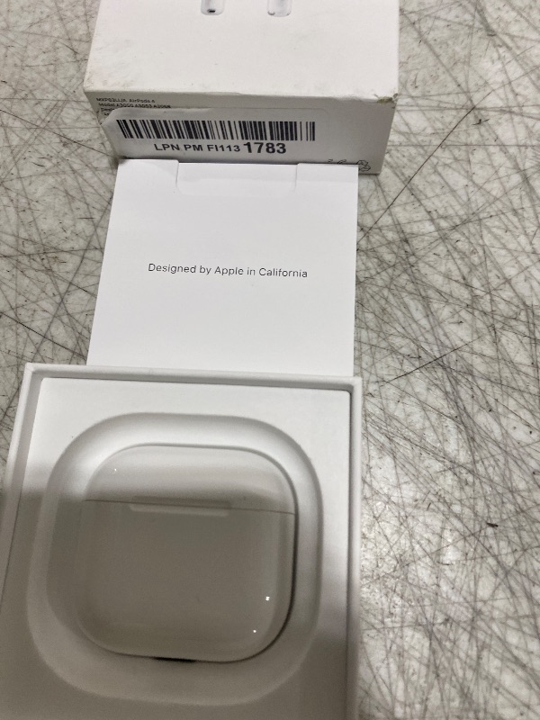 Photo 1 of Apple AirPods 4 Wireless Earbuds, Bluetooth Headphones, Personalized Spatial Audio, Sweat and Water Resistant, USB-C Charging Case, H2 Chip, Up to 30 Hours of Battery Life, Effortless Setup for iPhone