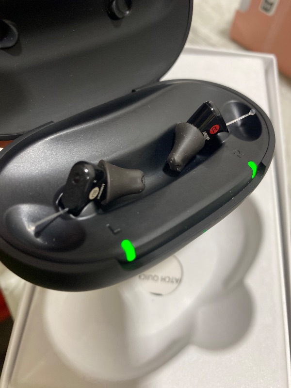 Photo 1 of Sony CRE-C20 Self-Fitting OTC Hearing Aids for Mild to Moderate Hearing Loss, Prescription-Grade Sound Quality, Compact Virtually Invisible Design, Customizable App, and Rechargeable Battery