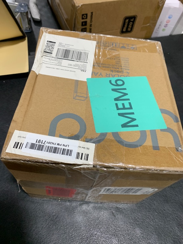 Photo 1 of Solar Yard 4-Pack Outdoor Wall Lights, Light Fixture, LED Exterior Lighting fixtures for Outside, Front Porch Lights, Waterproof Wall Sconce Lantern Lamp for House, Patio, Doorway, Entryway, Square