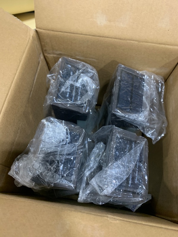 Photo 1 of Solar Yard 4-Pack Outdoor Wall Lights, Light Fixture, LED Exterior Lighting fixtures for Outside, Front Porch Lights, Waterproof Wall Sconce Lantern Lamp for House, Patio, Doorway, Entryway, Square