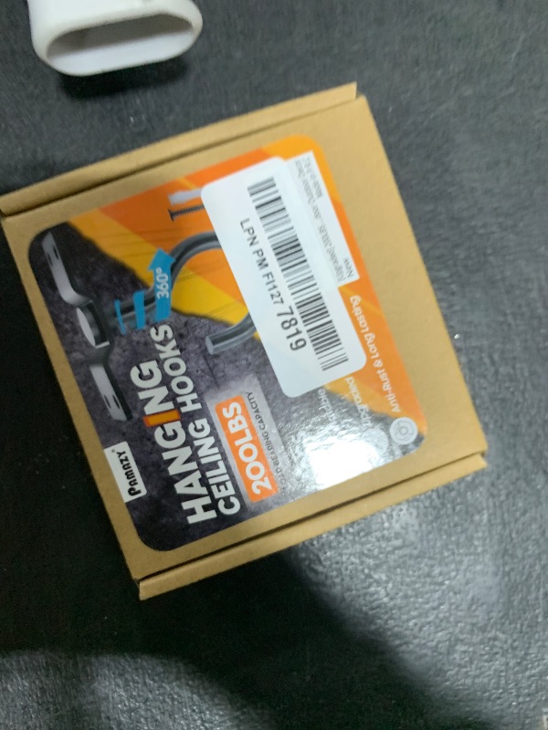 Photo 1 of [UPGRADED] 2Pcs 200LBS Rotatable Ceiling Hooks with 4 Screw Points Base, Wall Mount Metal Hanger Black Ceiling Hook for Hanging Plant, Bird Feeder, Lights, Bed Canopy, Wind Chime, Indoor Outdoor Decor