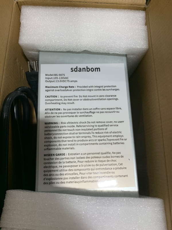 Photo 1 of WF-9875 75 Amp RV Power Converter - Deck Mount Three-Stage Power Converter/Charger Replacement for 9800 Series,Rv Converter 75 amp for Camper RV Trailer…