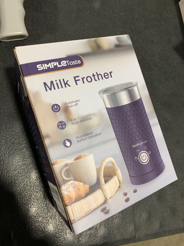 Photo 1 of SIMPLETASTE Milk Frother, 4-in-1 Electric Milk Steamer, Automatic Warm and Cold Foam Maker and Milk Warmer for Latte, Cappuccinos, Macchiato